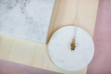 Load image into Gallery viewer, Rose Hand Necklace in Brass or Silver